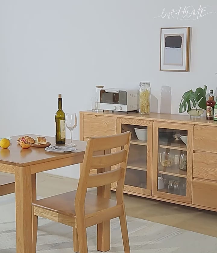 Scandinavian Wood Dining Table OAK SQUARE