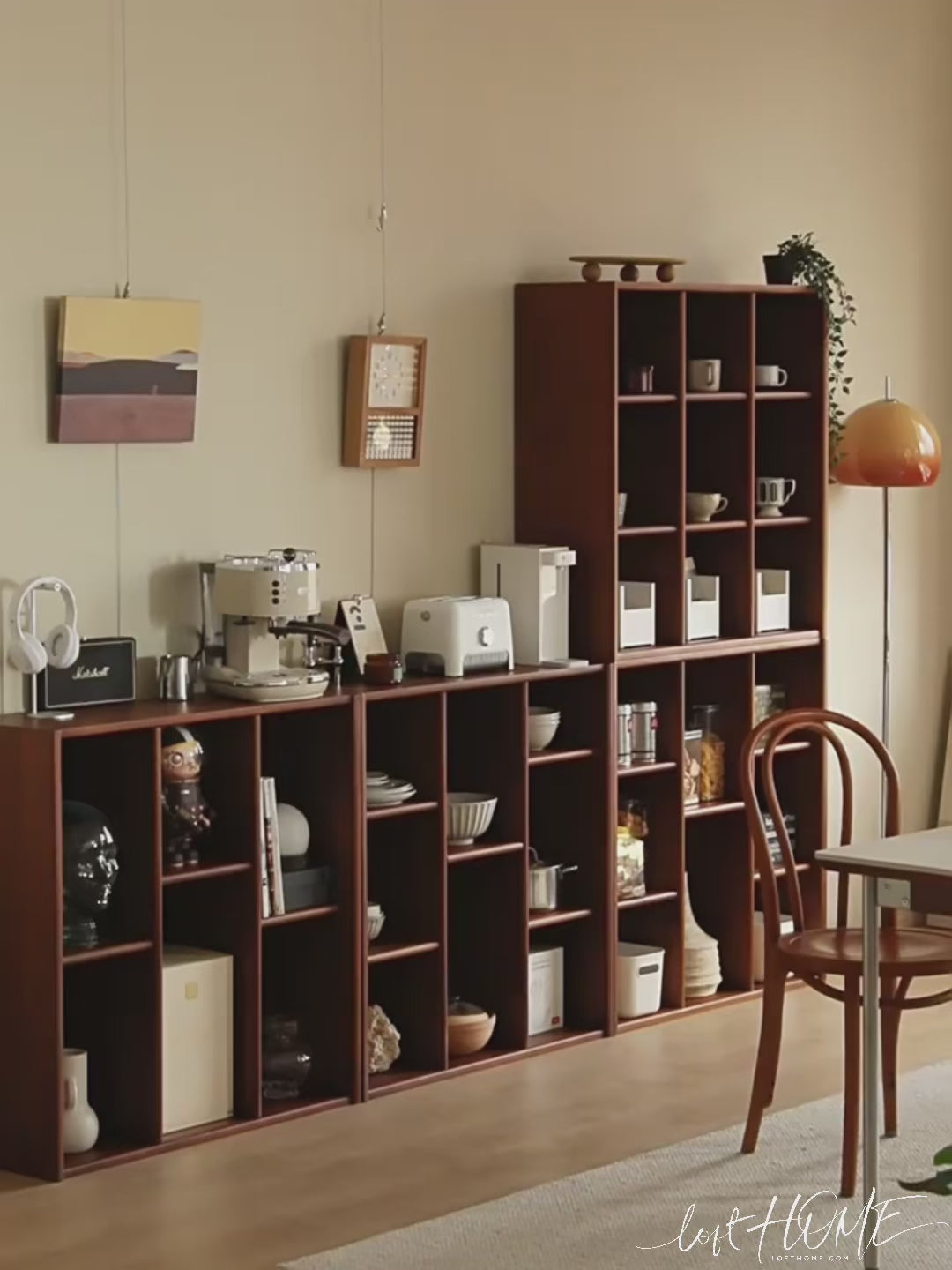 Vintage boxwood modular bookshelf n plus color swatches.