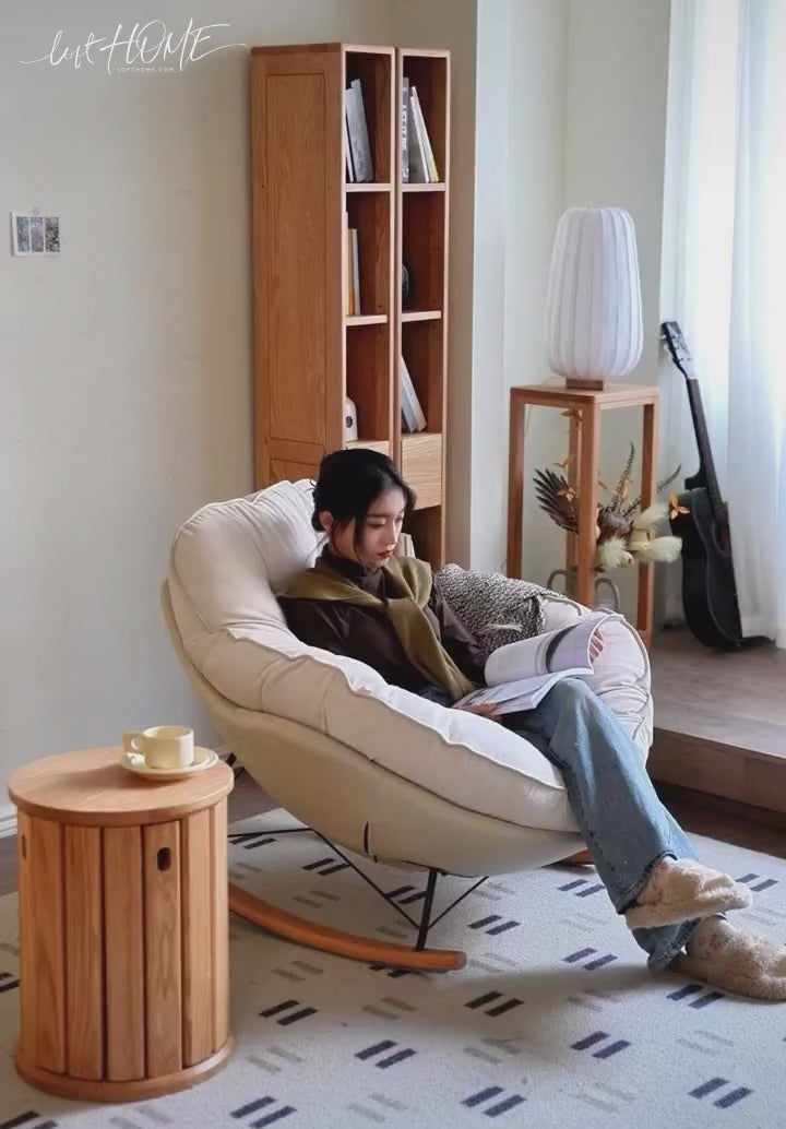 Scandinavian Oak Wood Stackable Stool HARVEST