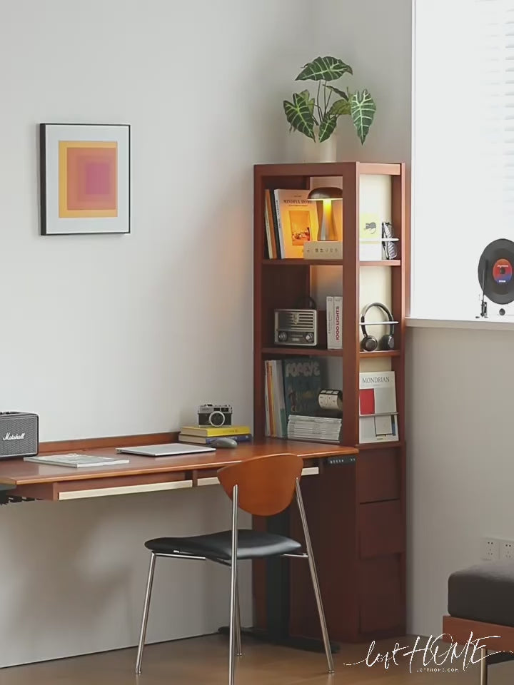 Bauhaus Boxwood Corner Bookshelf MIES