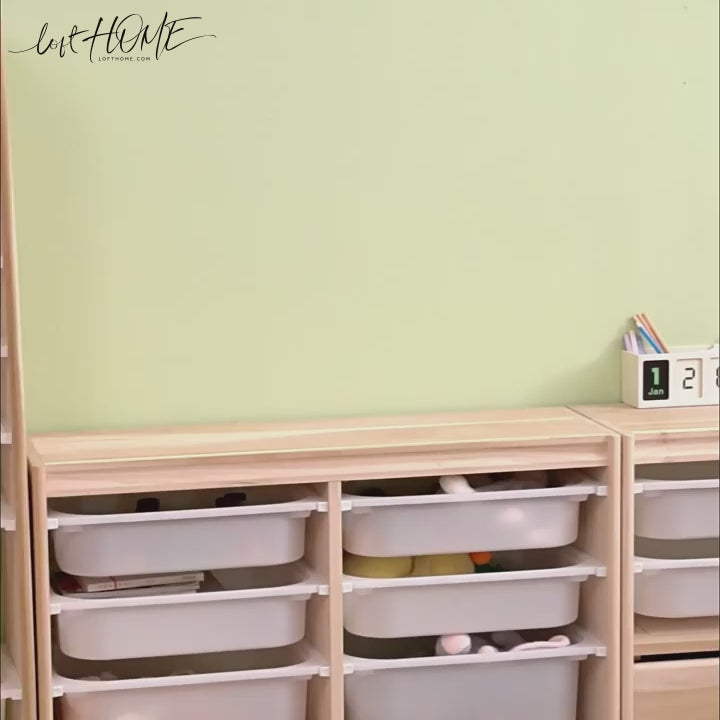 Scandinavian Wood Kids Bookshelf 4 Layers CHARM