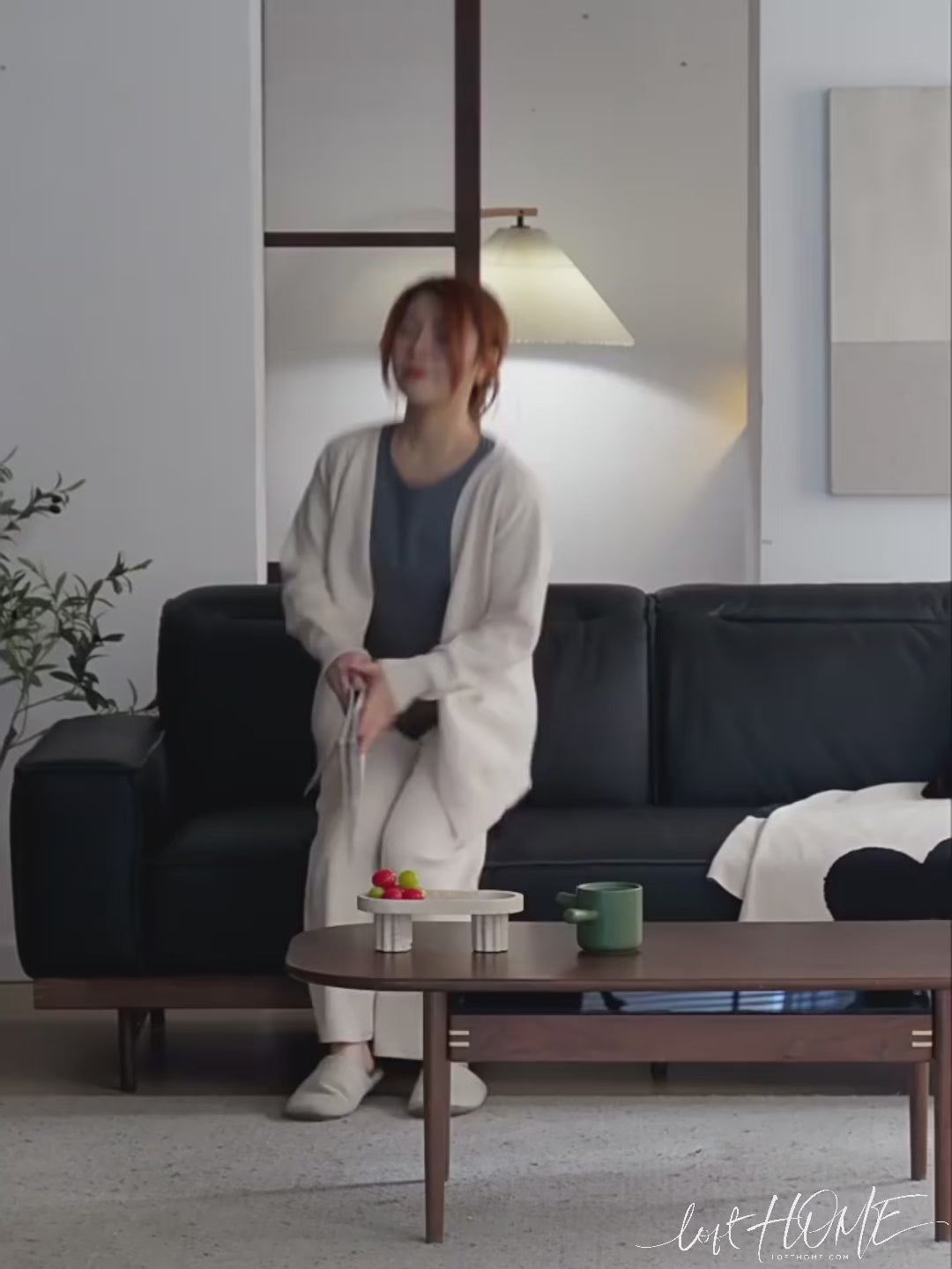 Japandi Genuine Leather 3 Seater Sofa RIVER