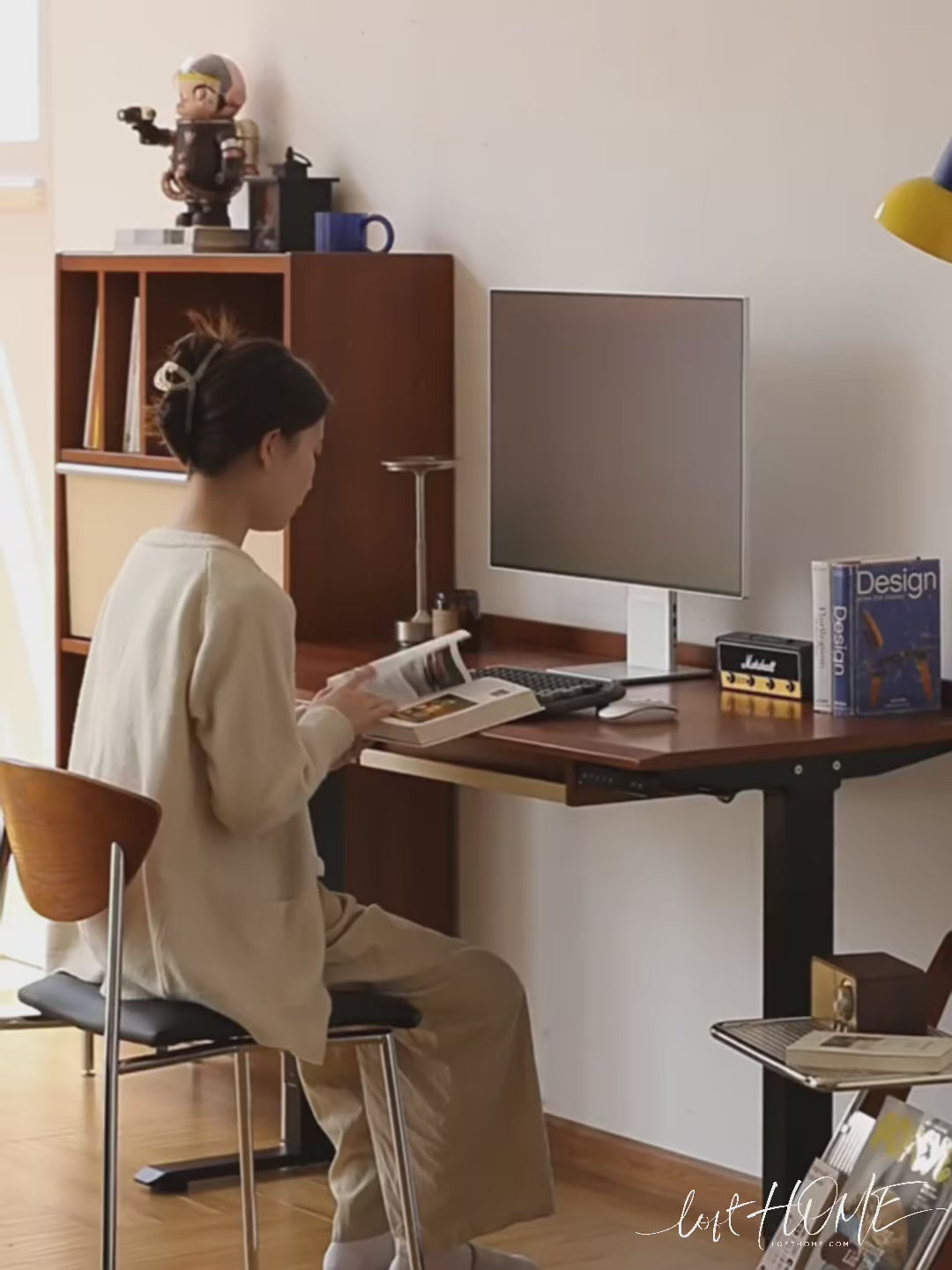 Vintage Boxwood Electric Height Adjustable Study Table ELEVATE