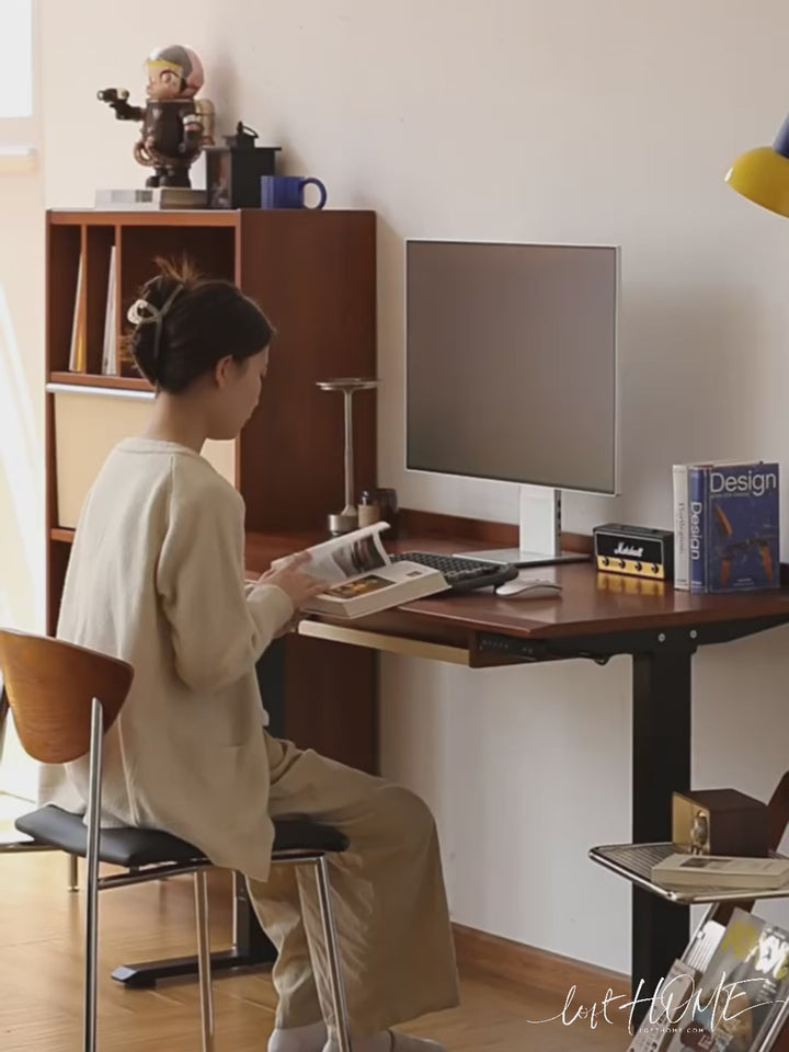 Vintage Boxwood Electric Height Adjustable Study Table ELEVATE