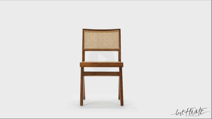 Scandinavian Rattan Dining Chair JEANNERET
