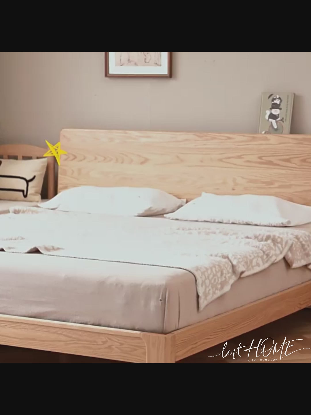 Scandinavian birch wood kids sidecar bed with mattress set mika color swatches.