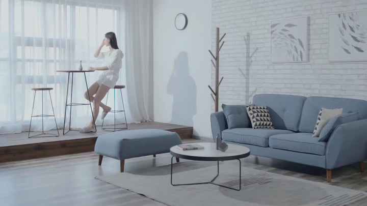 Scandinavian Fabric Ottoman HENRI