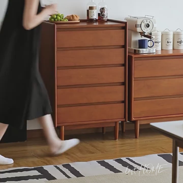 Vintage Boxwood Chest Of 5 Drawers VISTA