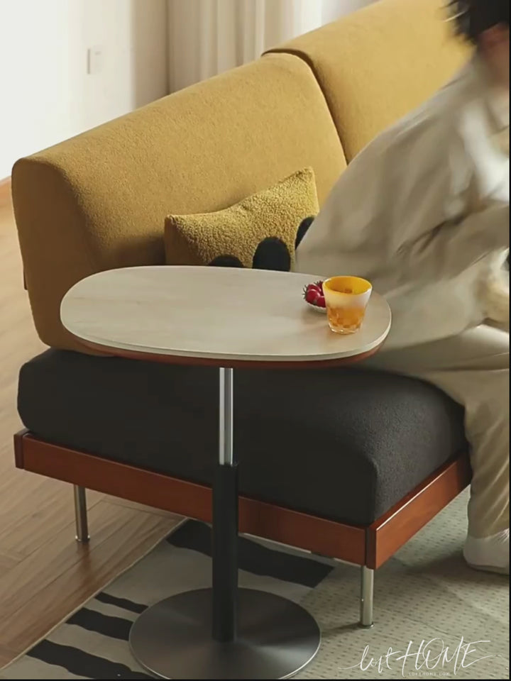 Vintage Sintered Stone Boxwood Height Adjustable Side Table ROMAN