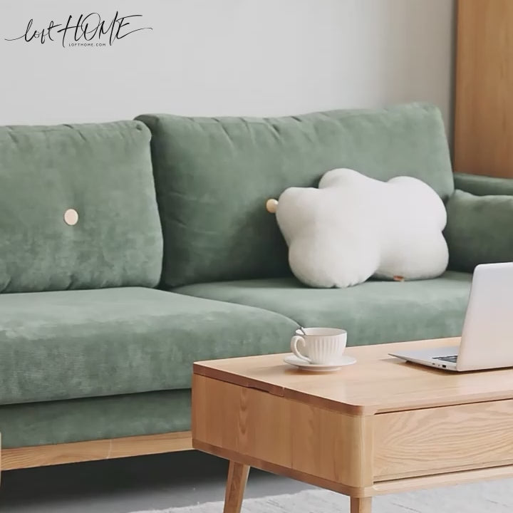 Scandinavian Oak Wood Coffee Table ROSETTA