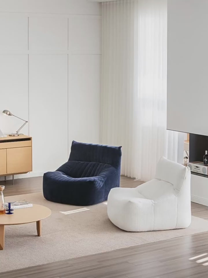 Minimalist Chenille Velvet Fabric 1 Seater Sofa KAIT