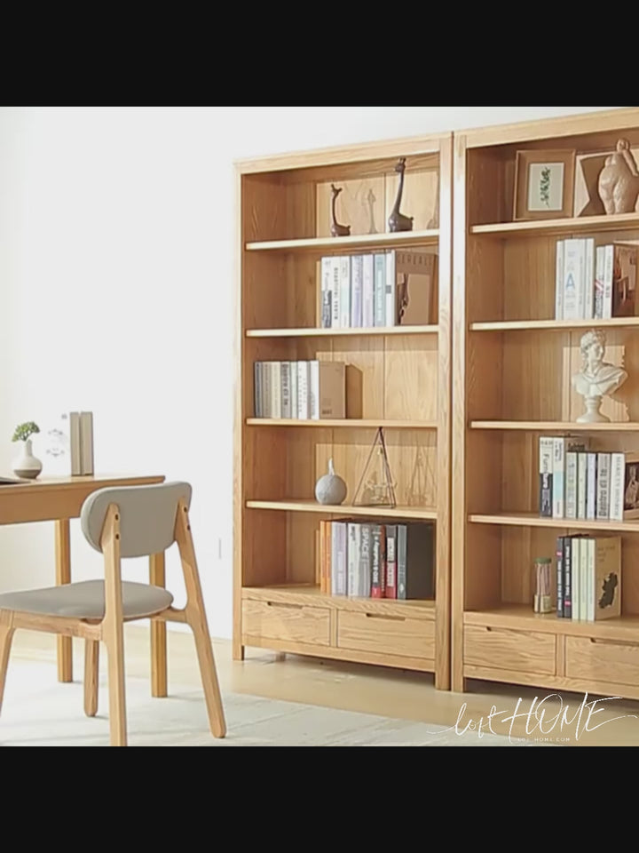 Scandinavian Oak Wood Bookshelf NORWAY