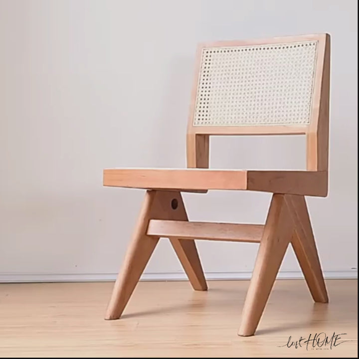 Scandinavian Rattan Dining Chair JEANNERET