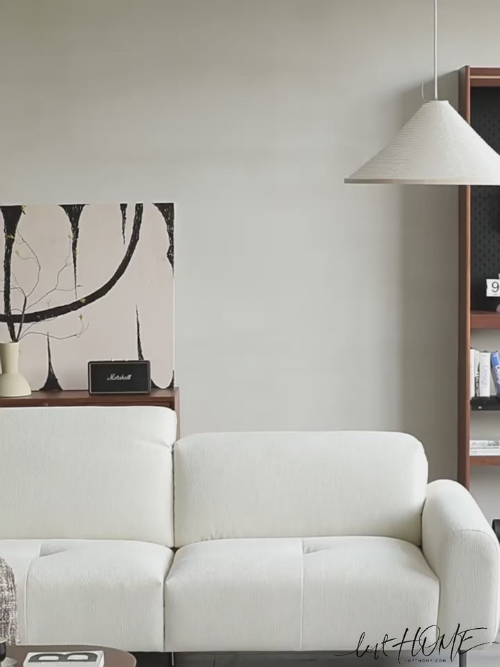 Minimalist Chenille Velvet Fabric 3 Seater Sofa DRIFT