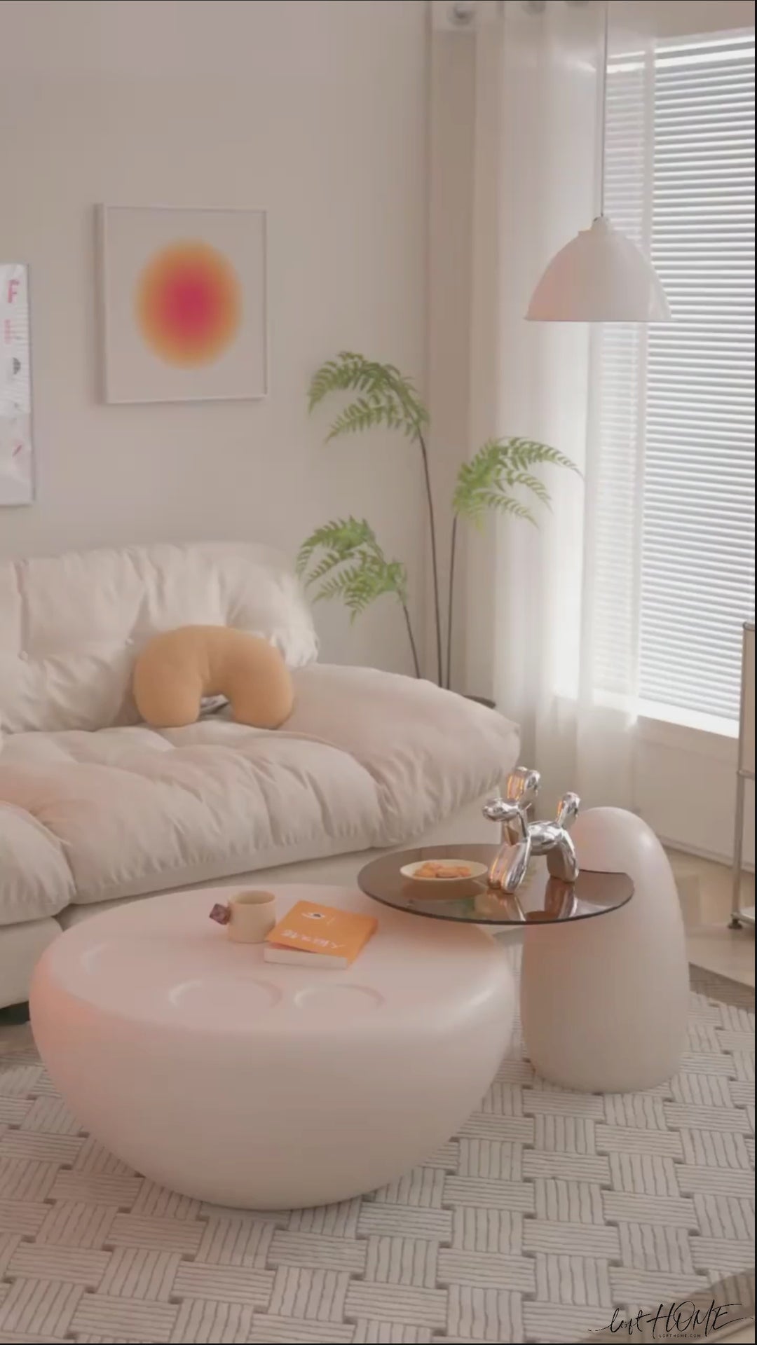 Contemporary Polyurethane Coffee Table 2pcs Set CAT PAW