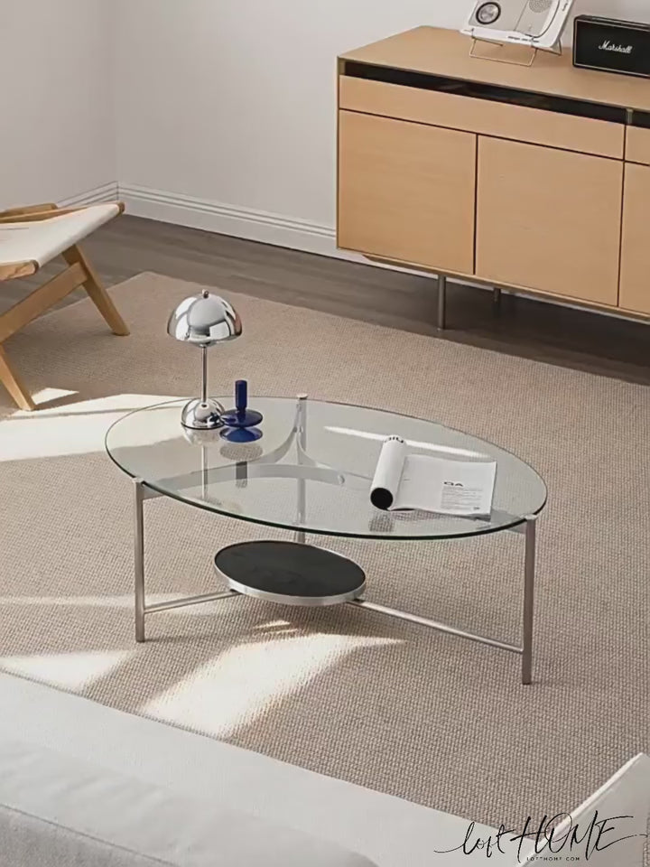 Minimalist Tempered Glass Coffee Table ICELAND