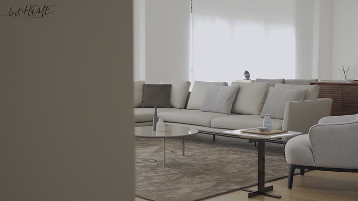 Minimalist Fabric L Shape Sectional Sofa GRACE 3+L