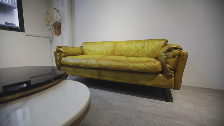 Vintage Genuine Leather 3 Seater Sofa MAGINA
