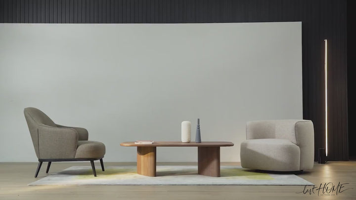 Minimalist Fabric Revolving 1 Seater Sofa HEB