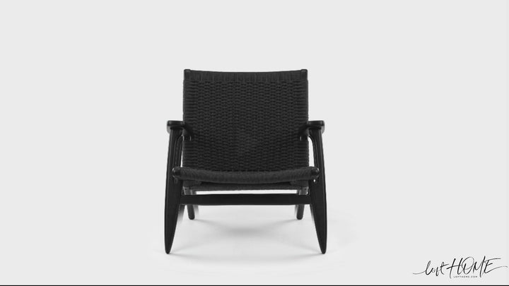 Japandi Wood Woven Rope 1 Seater Sofa CH25