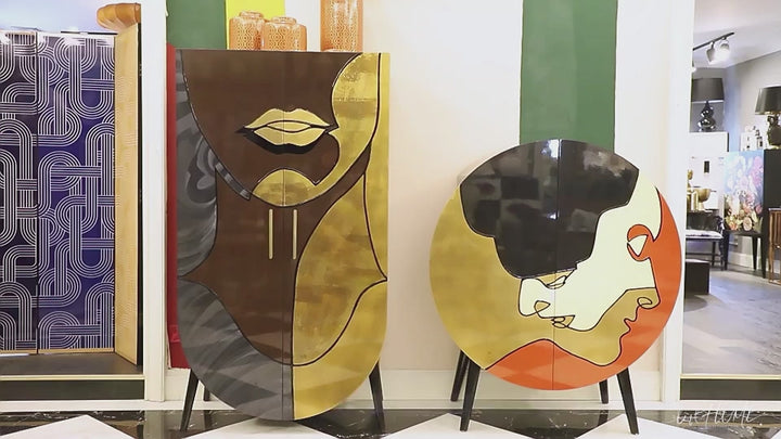 Eclectic Wood Storage Cabinet High DREAMY