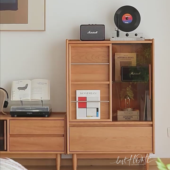 Scandinavian Cherry Wood Side Cabinet VISTA