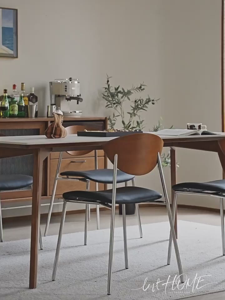 Vintage Boxwood Microfiber Leather Dining Chair BIRD