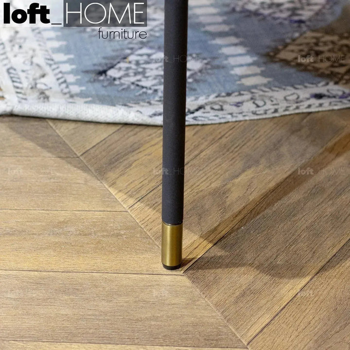 Modern fabric and leather dining chair metal man n15 layered structure.