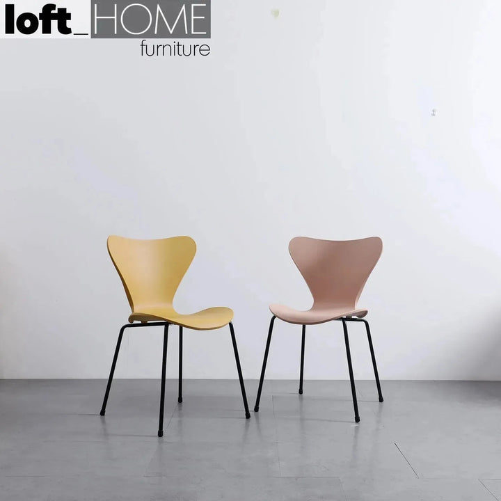 Contemporary plastic dining chair ant detail 3.