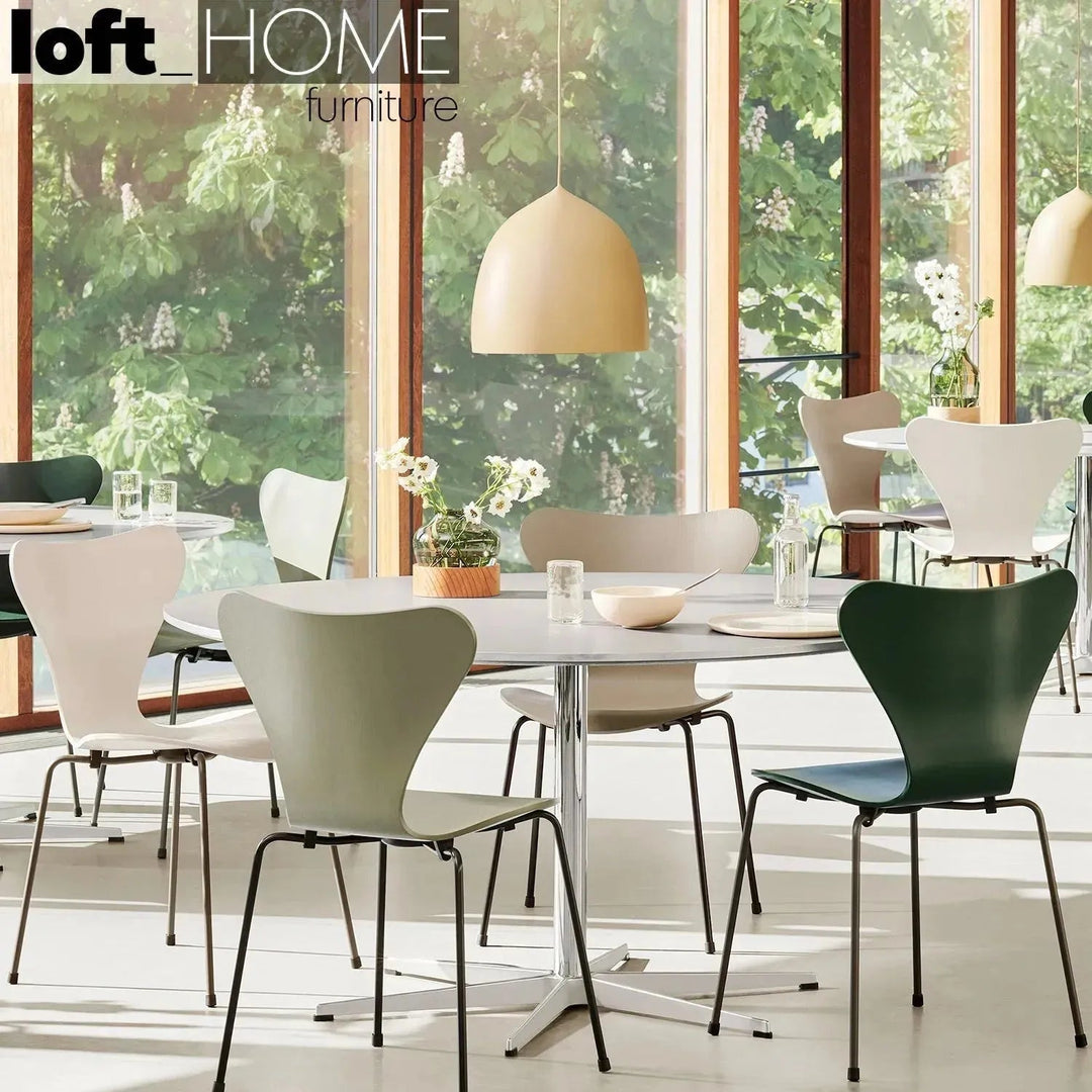 Contemporary plastic dining chair ant detail 10.