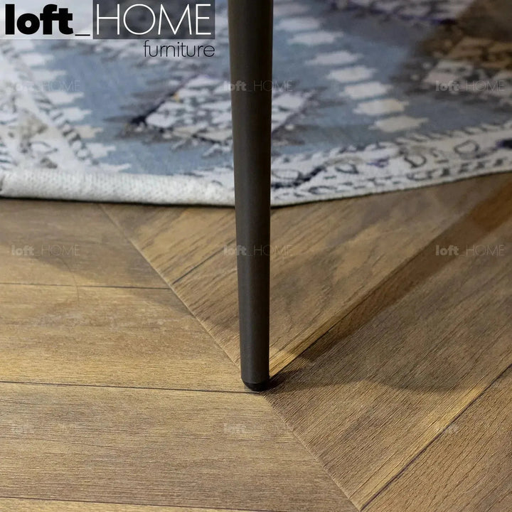 Modern fabric and leather dining chair metal man n14 layered structure.