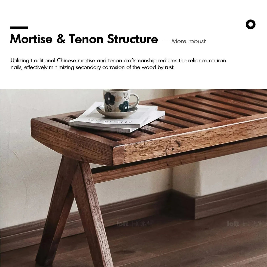 Rustic elm wood dining bench shadow elm conceptual design.