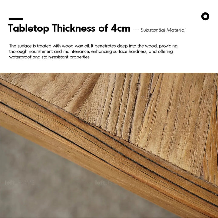 Rustic elm wood rectangle coffee table ascend elm in real life style.