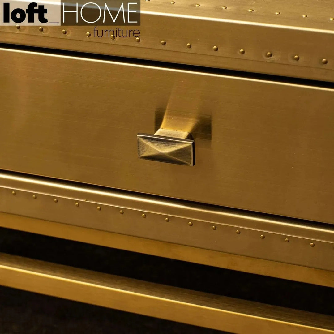 Vintage Genuine Leather Coffee Table OSMOND