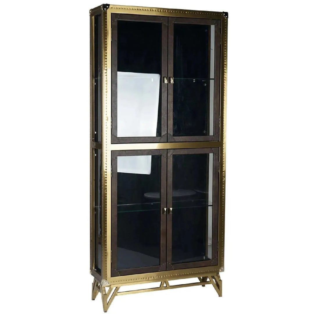 Vintage Genuine Leather Display Shelf OSMOND