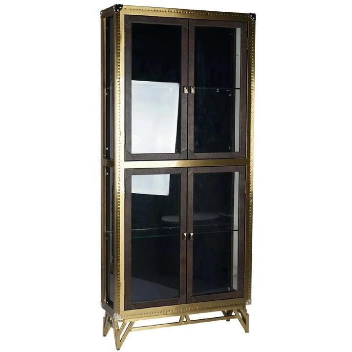 Vintage Genuine Leather Display Shelf OSMOND