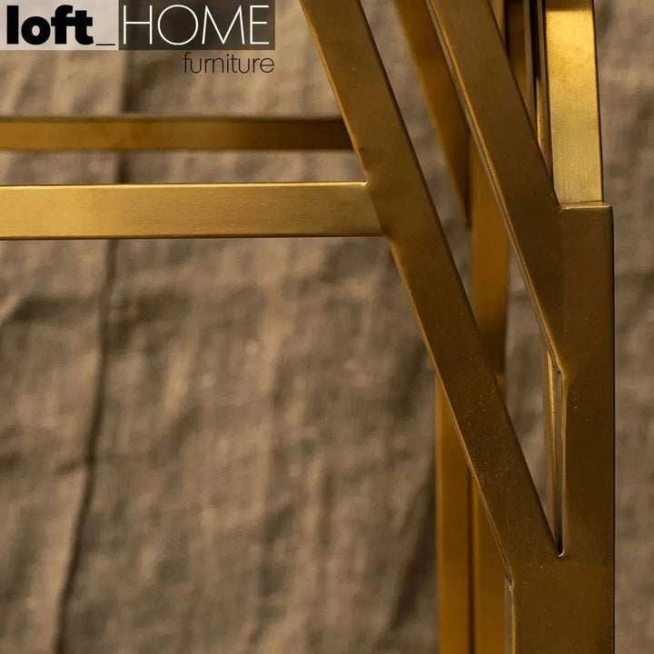 Vintage Genuine Leather Side Table OSMOND