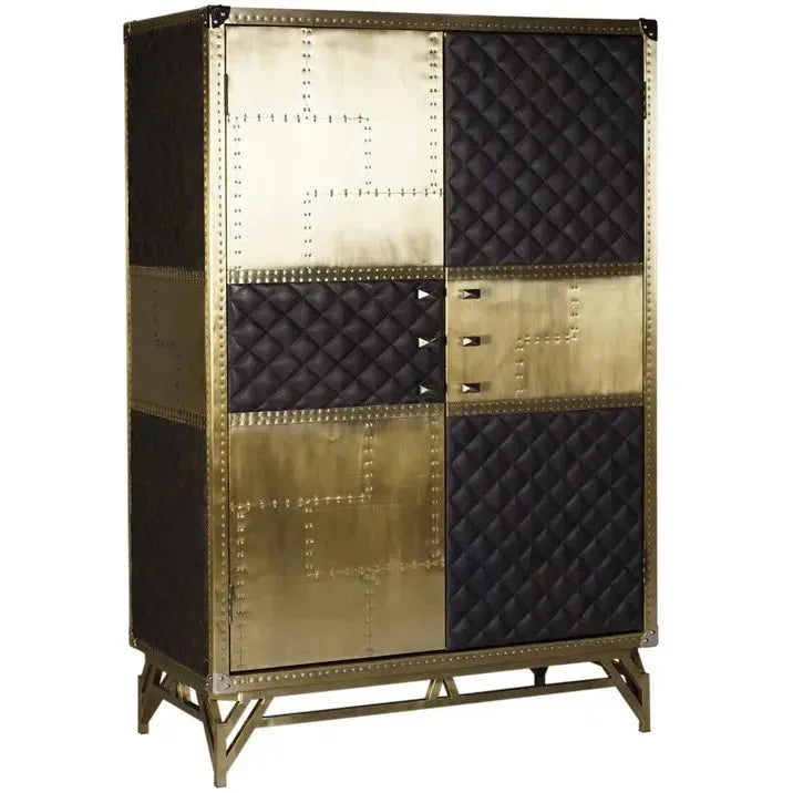 Vintage genuine leather storage cabinet osmond color swatches.