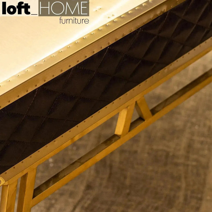 Vintage Genuine Leather Study Table OSMOND