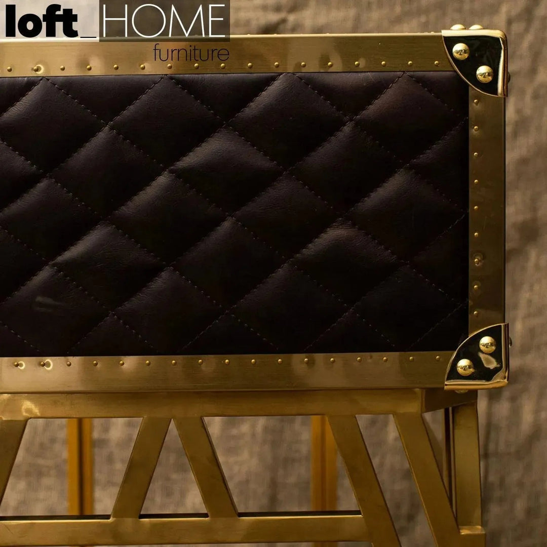 Vintage Genuine Leather Study Table OSMOND