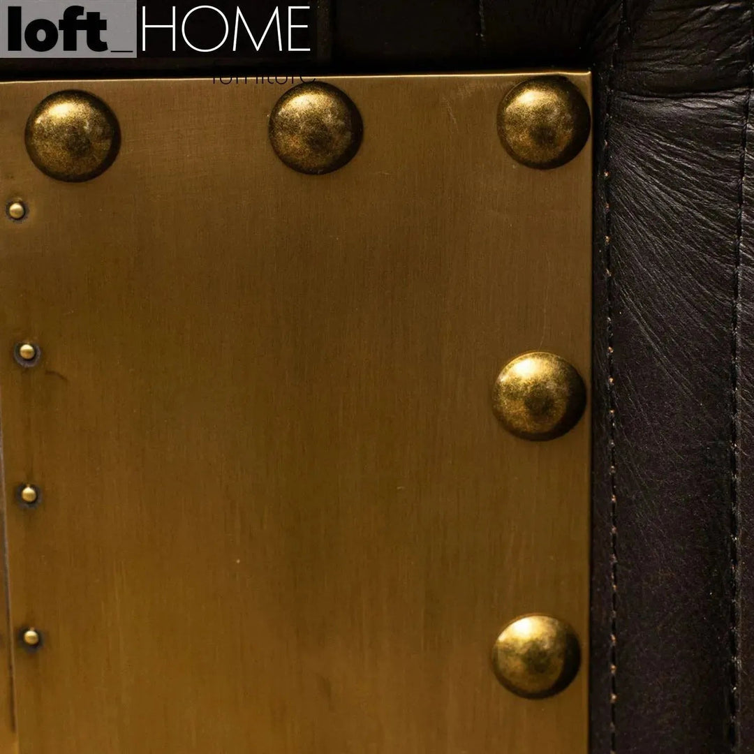 Vintage Genuine Leather Study Table OSMOND