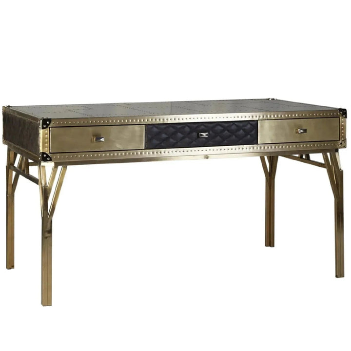 Vintage Genuine Leather Study Table OSMOND