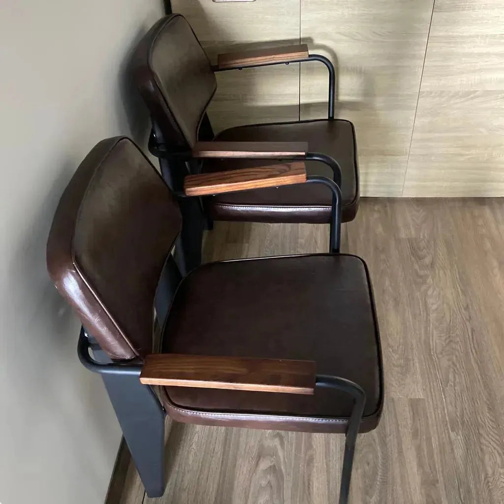 Industrial PU Leather Dining Chair H