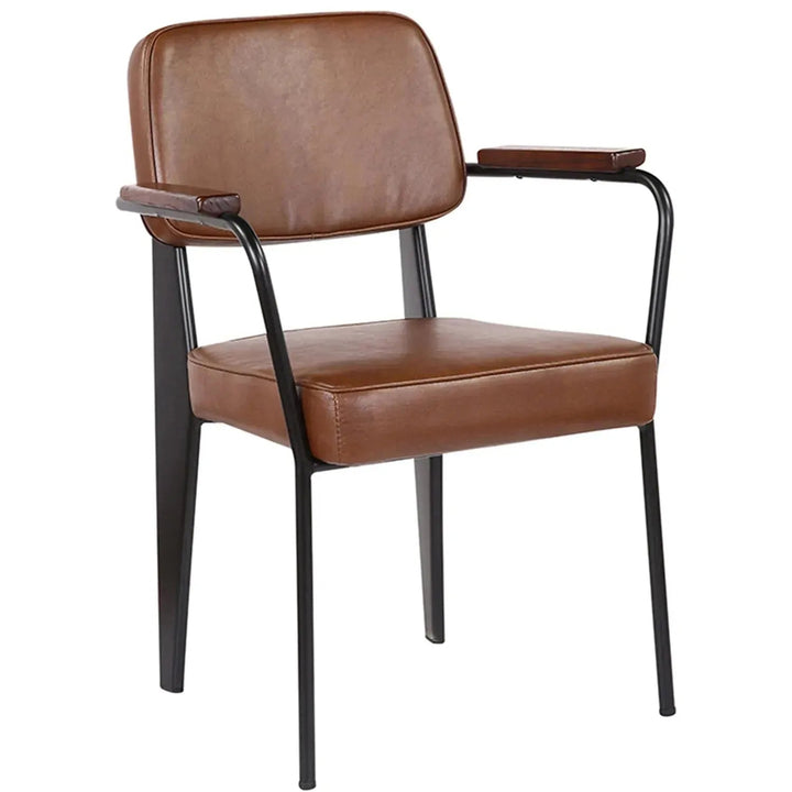 Industrial PU Leather Dining Chair H