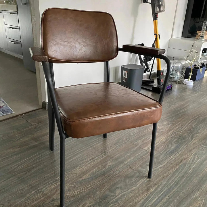 Industrial PU Leather Dining Chair H
