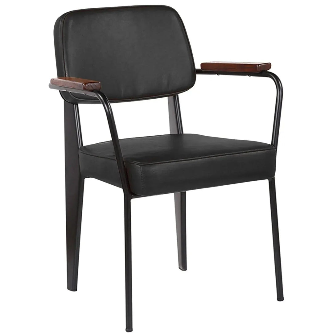 Industrial PU Leather Dining Chair H