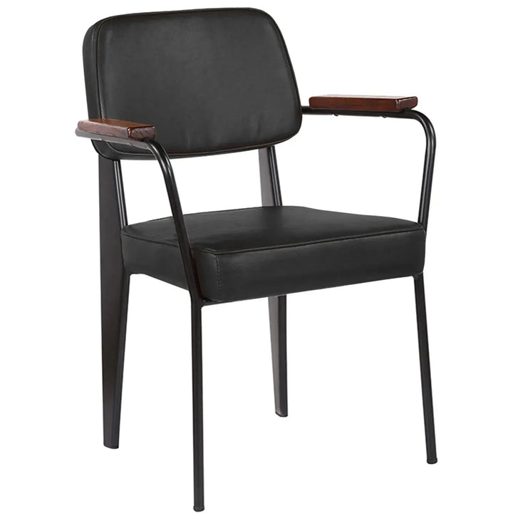 Industrial PU Leather Dining Chair H