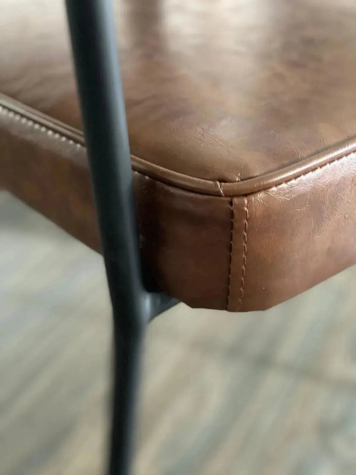 Industrial PU Leather Dining Chair H