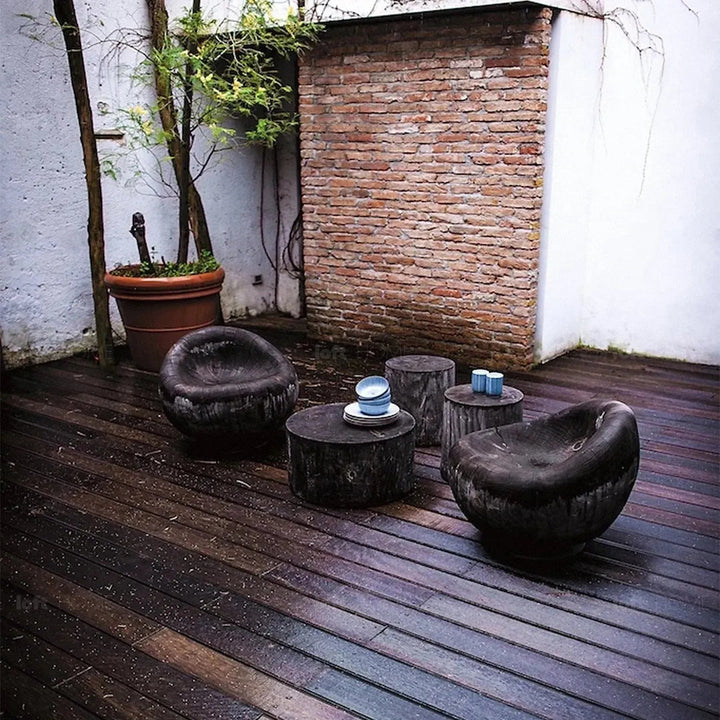 Rustic wood 1 seater sofa maui conceptual design.