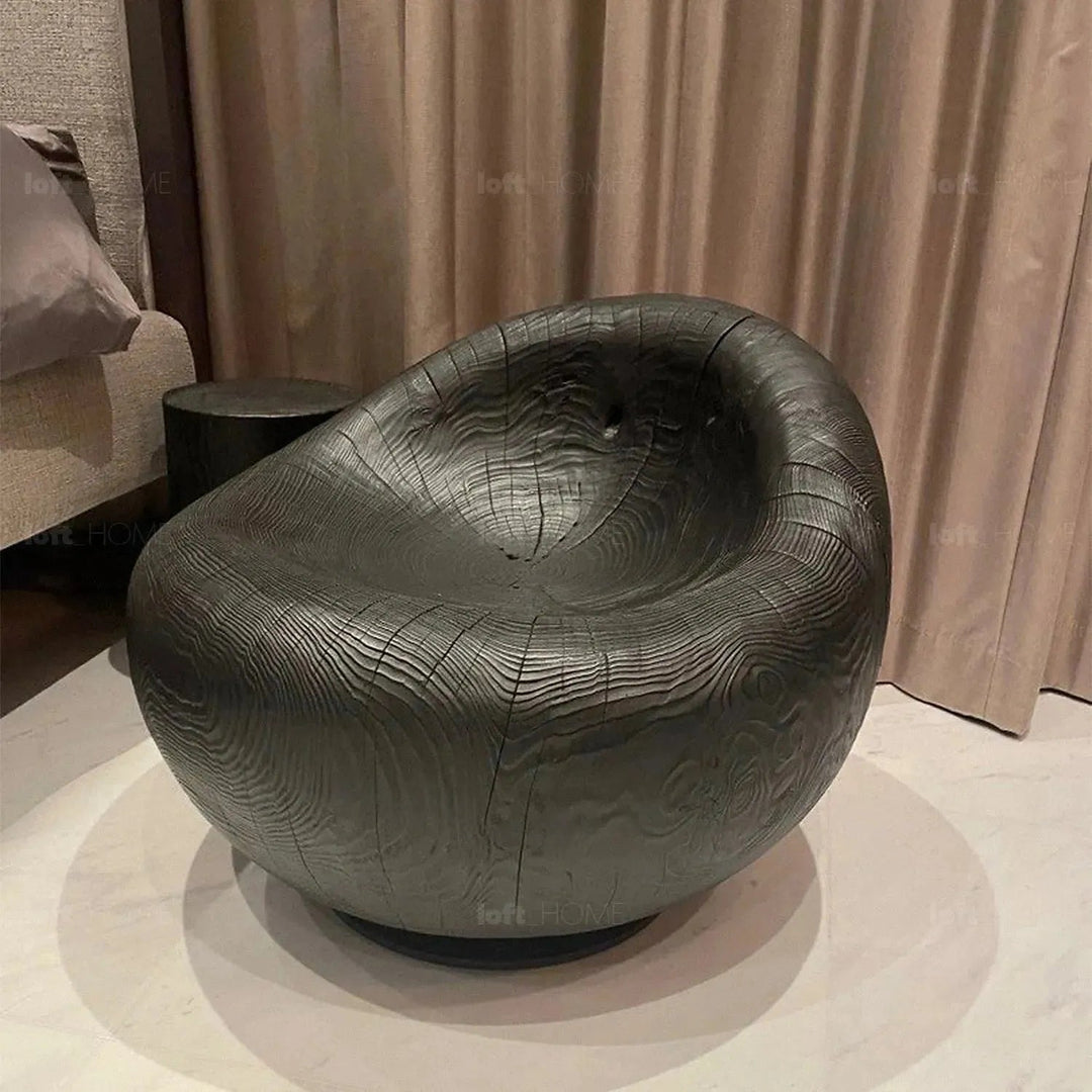 Rustic wood 1 seater sofa maui detail 1.